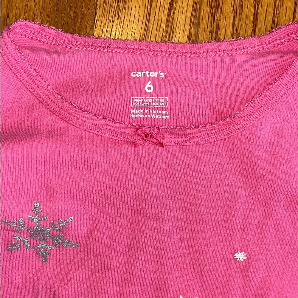 Carter's Long Sleeve Tees - Pink and White - Picture 6 of 9